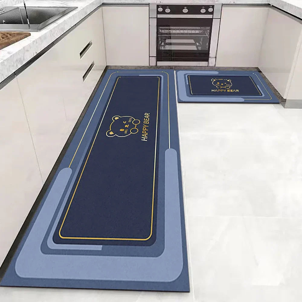 Tapis couloir doux et antidérapant – Tapis de sol polyvalent et lavable pour la cuisine, la chambre, le salon, le couloir et la salle de bain