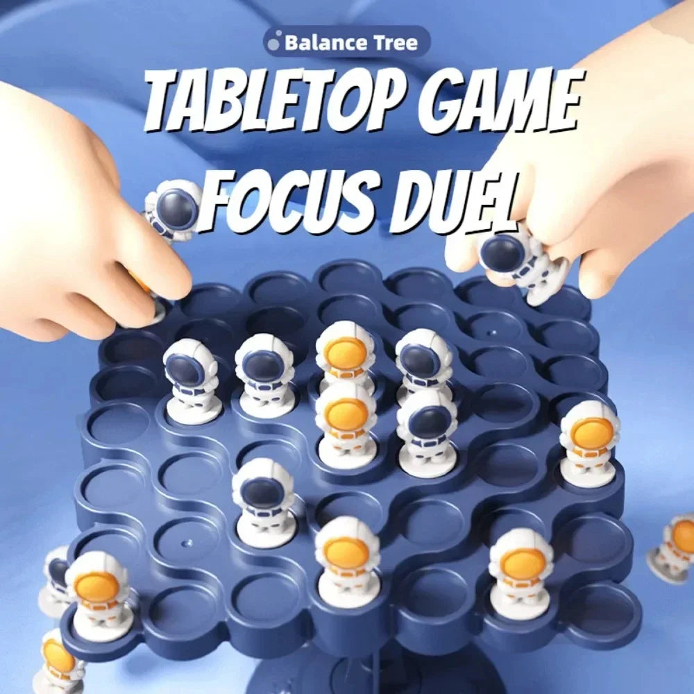 Jeu de table amusant en famille - Roulette de construction IQ, pierres empilables et échecs pour enfants, parfait pour les fêtes et les défis d'équilibre
