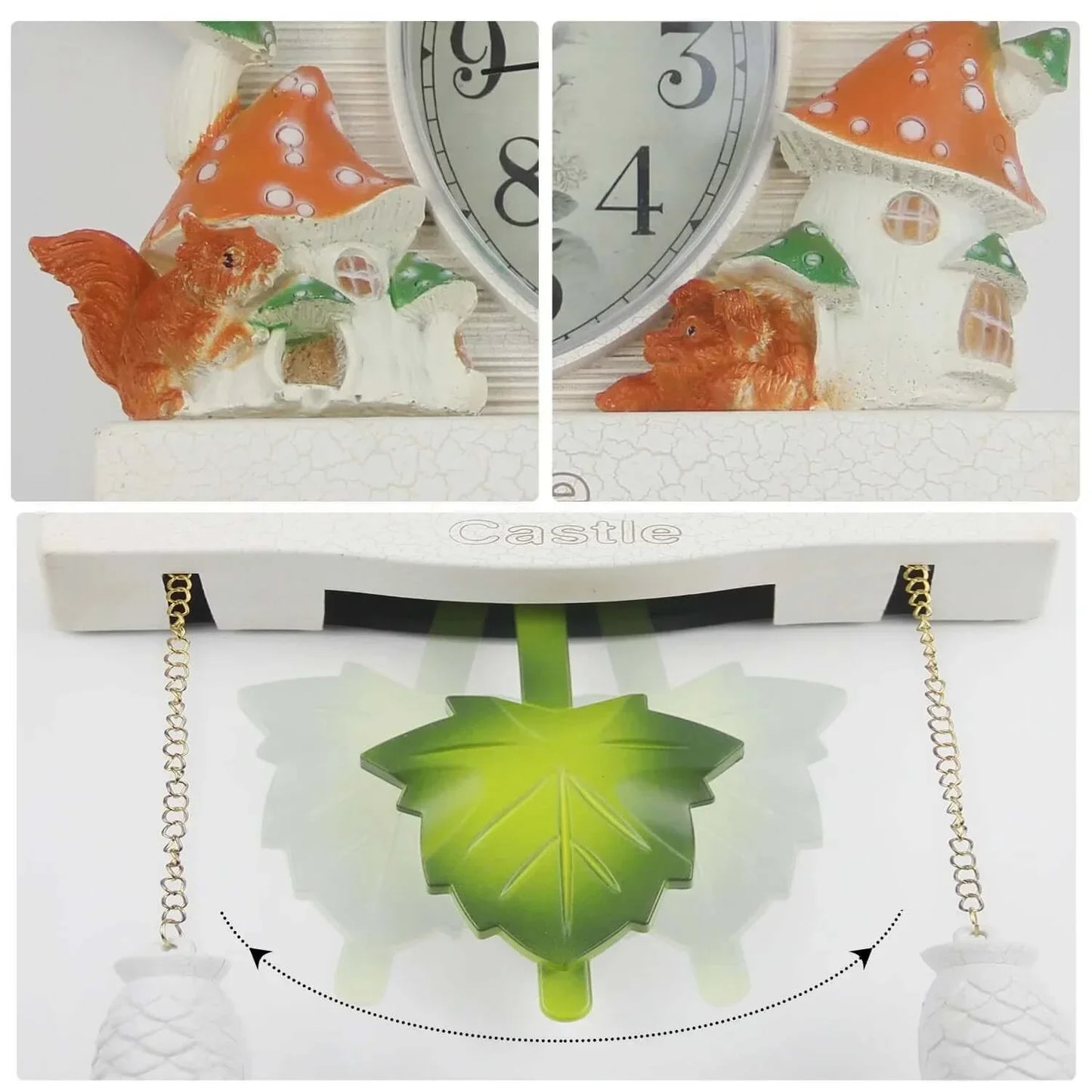 Horloge à coucou enchanteur avec écureuil - Une touche de nature dans votre maison