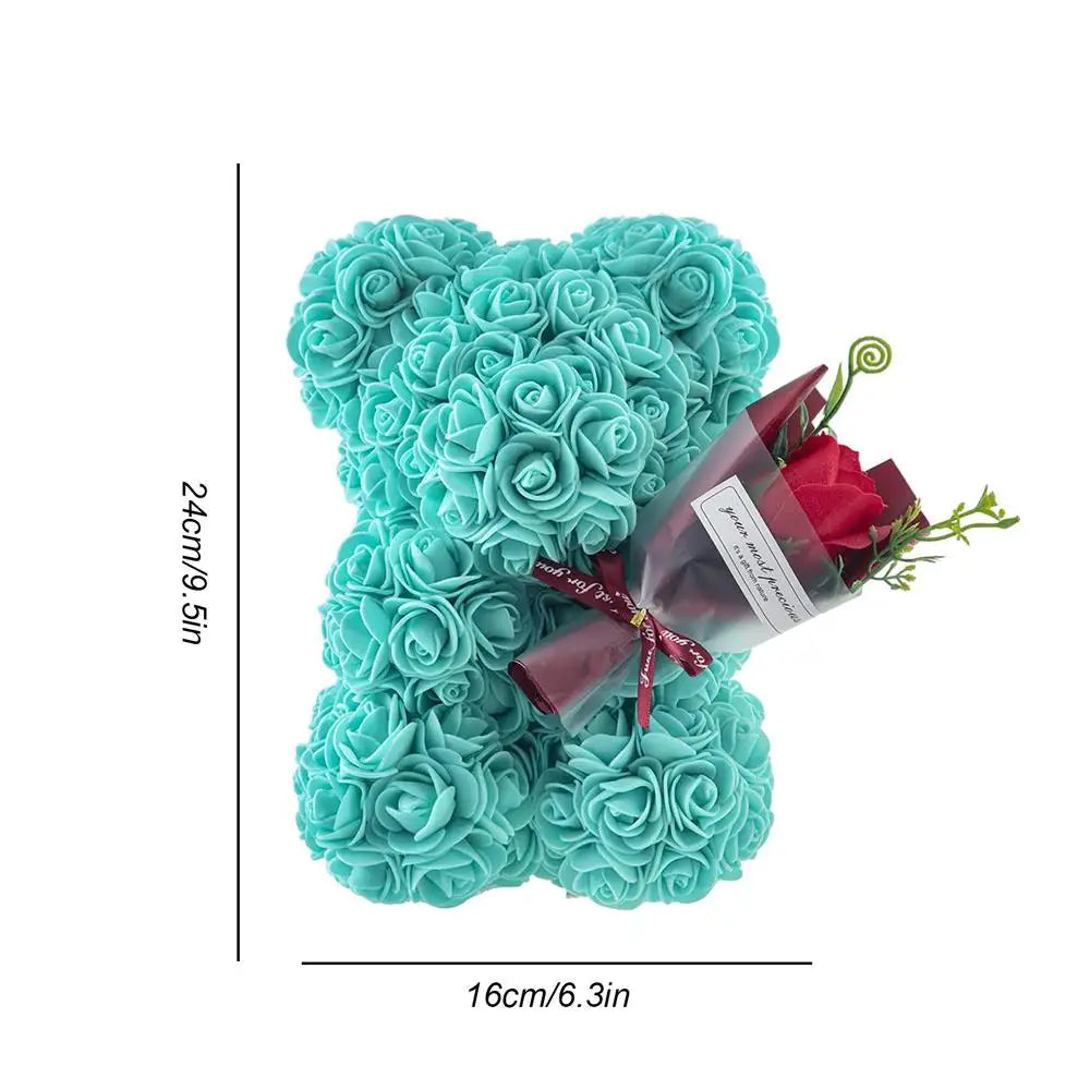Floroux - Ourson romantique avec fleur pour les occasions spéciales