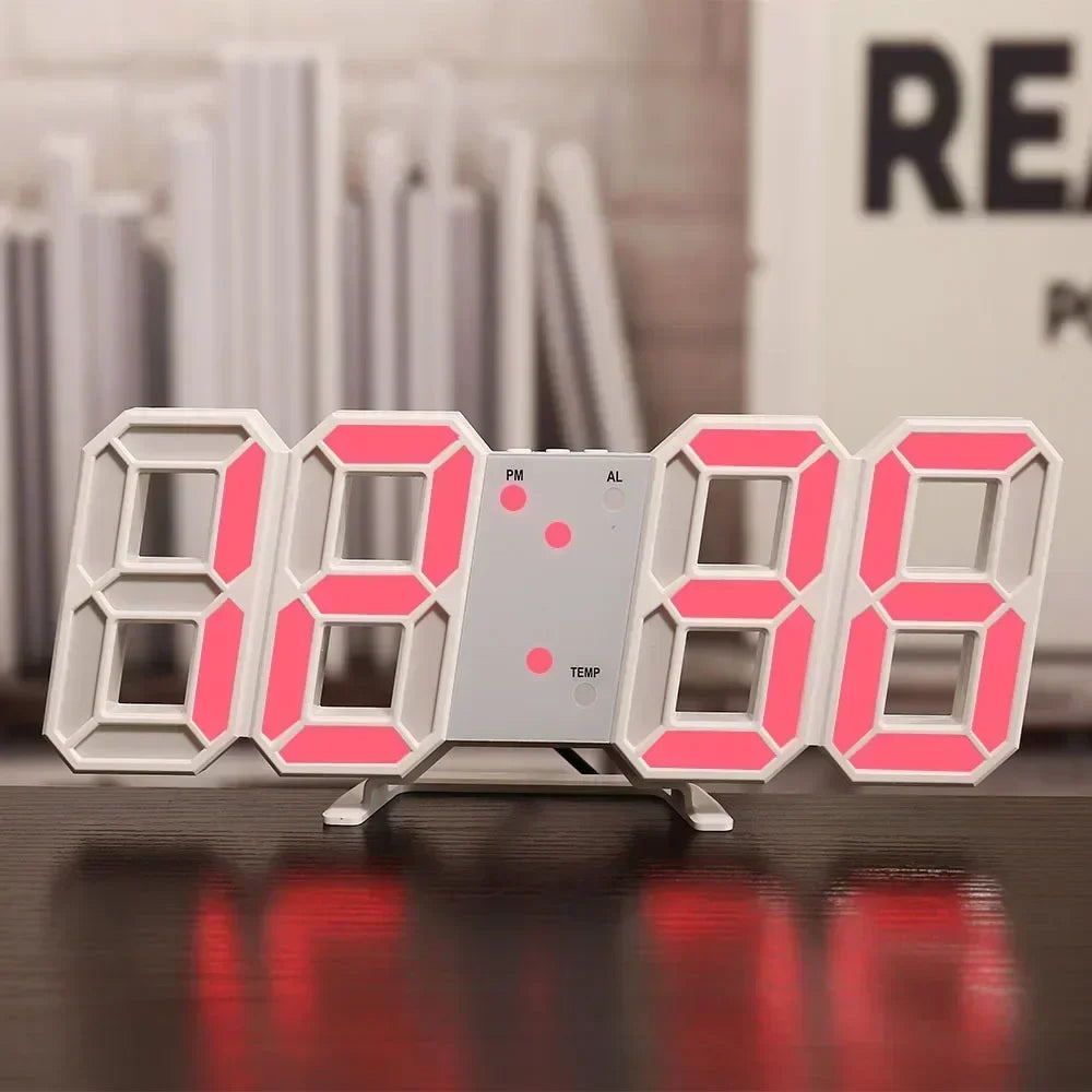 Horlogix – Horloge LED 3D pour Décoration Intérieure Moderne
