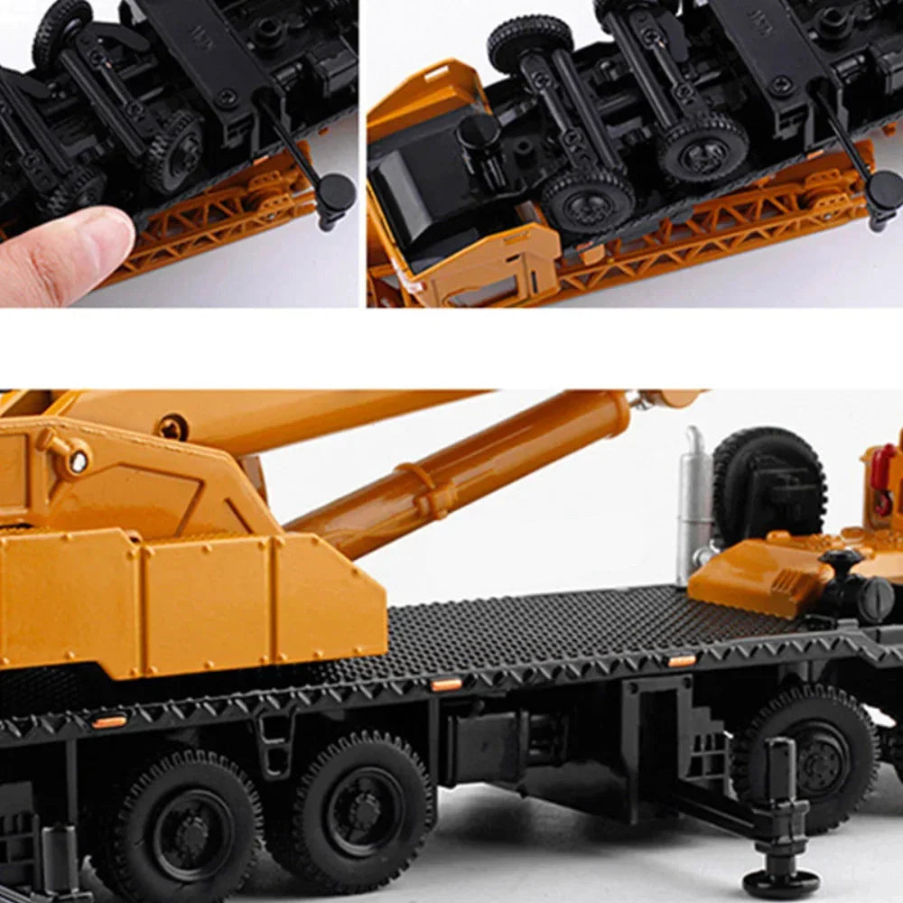 Jouet de grue en alliage de scale diecast - Modèle à direction à quatre roues rotatif à 360° pour enfants