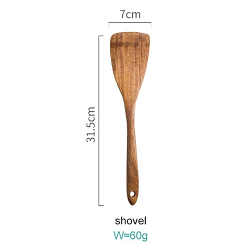Floroux 8-Piece Acacia Wood Cookware Set | Sustainable Kitchen Accessories | Eco-Friendly and Stylish