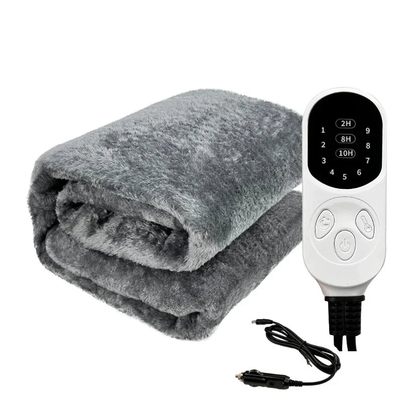 Floroux Washable Heated Blanket 12V | For SUV and Truck | Heat on the Go | Two Sizes Available