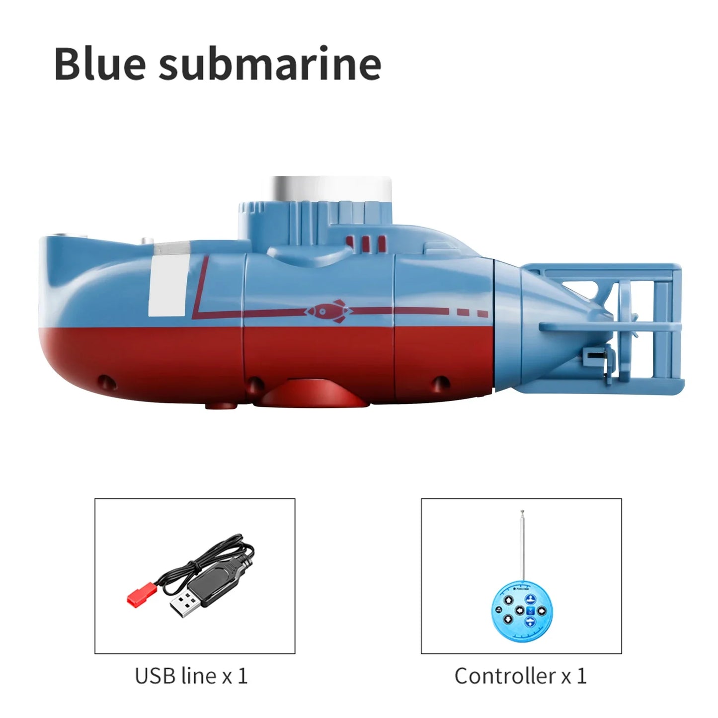 Sous-marin mini télécommandé - Jouet de plongée étanche pour enfants, cadeau de Noël et du Nouvel An