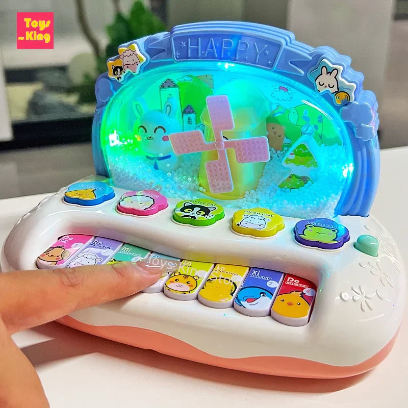 Piano électronique pour enfants avec sons d'animaux et lumières - Jouet musical éducatif pour les enfants de 3 ans et plus, parfait cadeau d'anniversaire