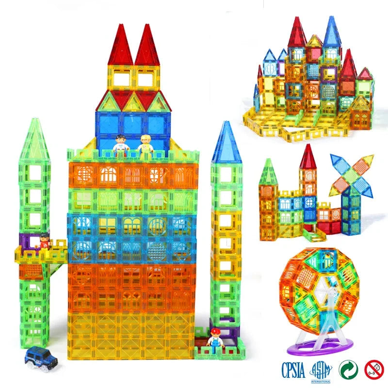 Set de Blocs de Construction Magnétiques - Puzzle d'Architecture Éducatif Coloré pour Enfants, Jouet de Développement Créatif pour les 3 ans et plus - Idéal pour un Anniversaire ou un Cadeau de Vacances
