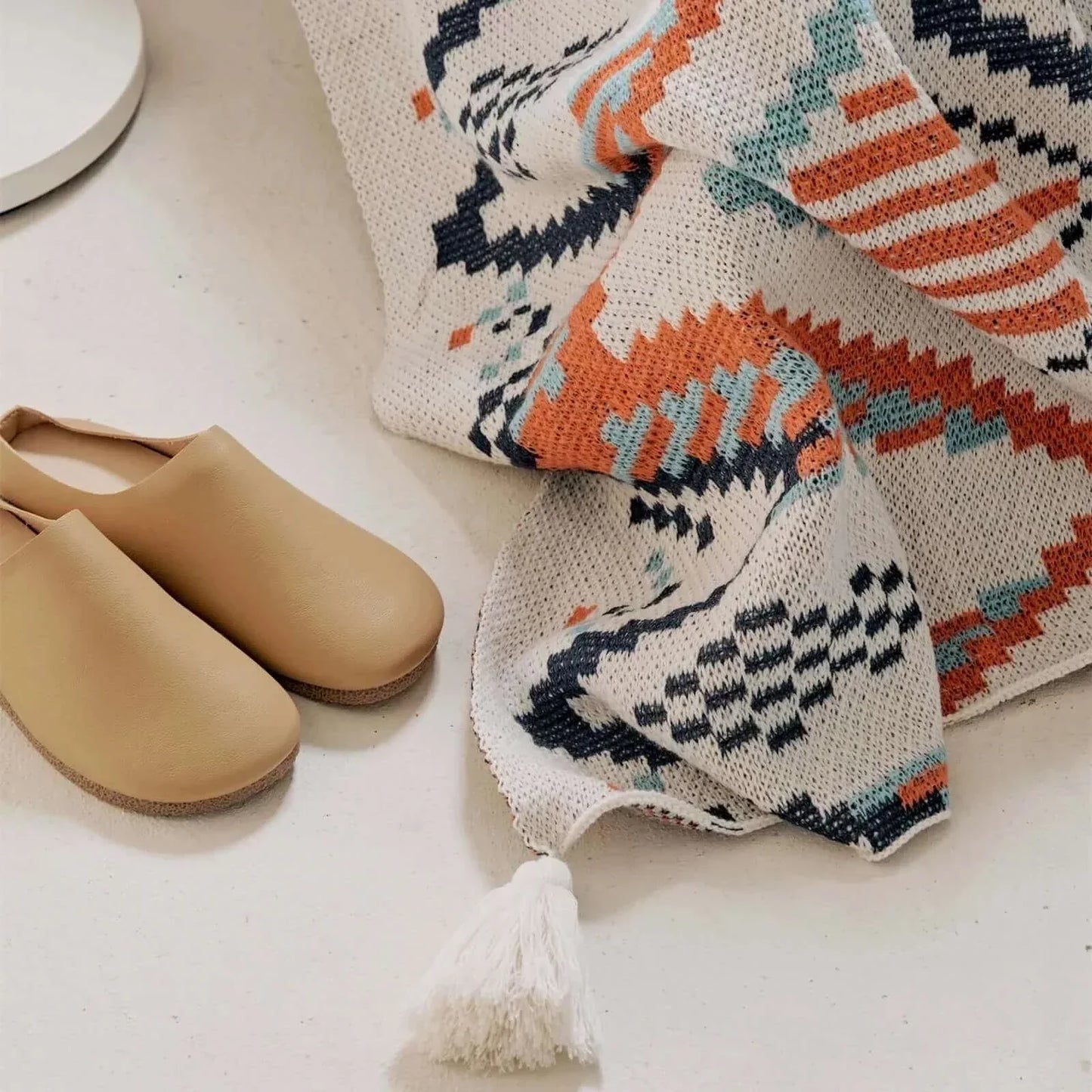 Bohemian Carre avec des designs géométriques