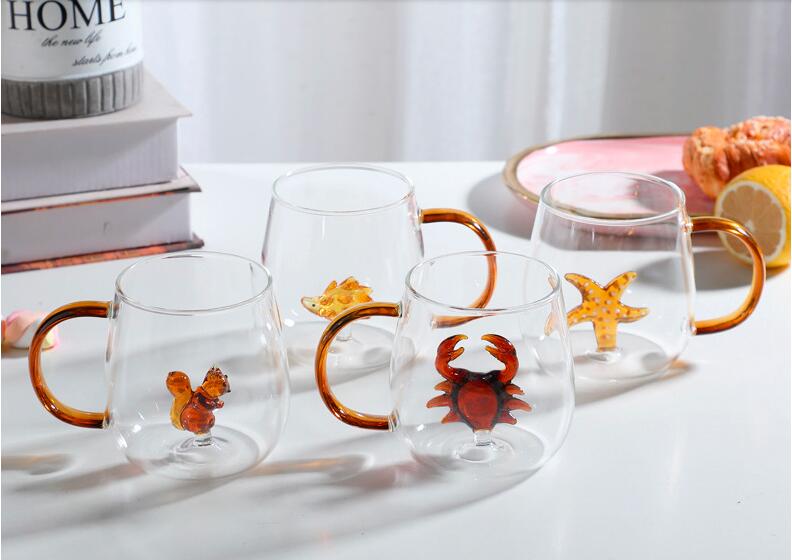 Farmland gobelet en verre 3D avec motif animal