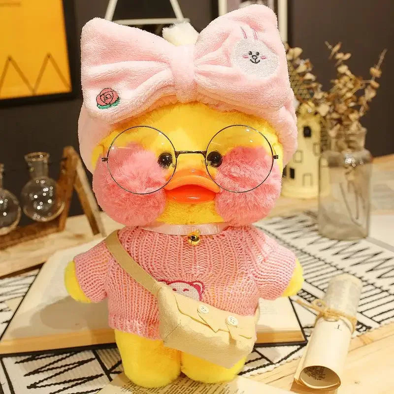 Dollop de canard en peluche doux jaune - 30 cm (11,8 pouces) Jouet en peluche à acide hyaluronique pour enfants, Cadeau parfait pour les filles