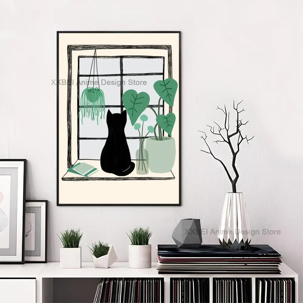 Affiche en toile premium Space-Age Atomic Cat