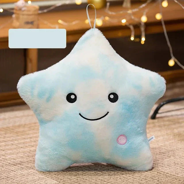Lumière en peluche étoile LED - Coussin en étoile lumineux et doux, jouet en peluche pour enfants et décoration intérieure, parfait cadeau d'anniversaire