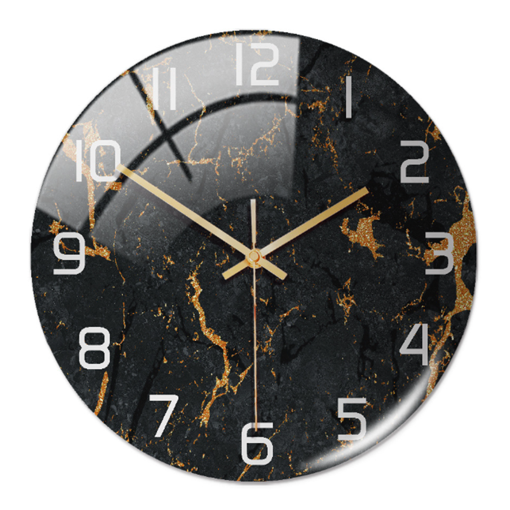 Montre murale en marbre stylé avec mécanisme silencieux