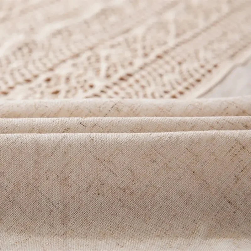 Floroux | Nappe rectangulaire rustique style hollow