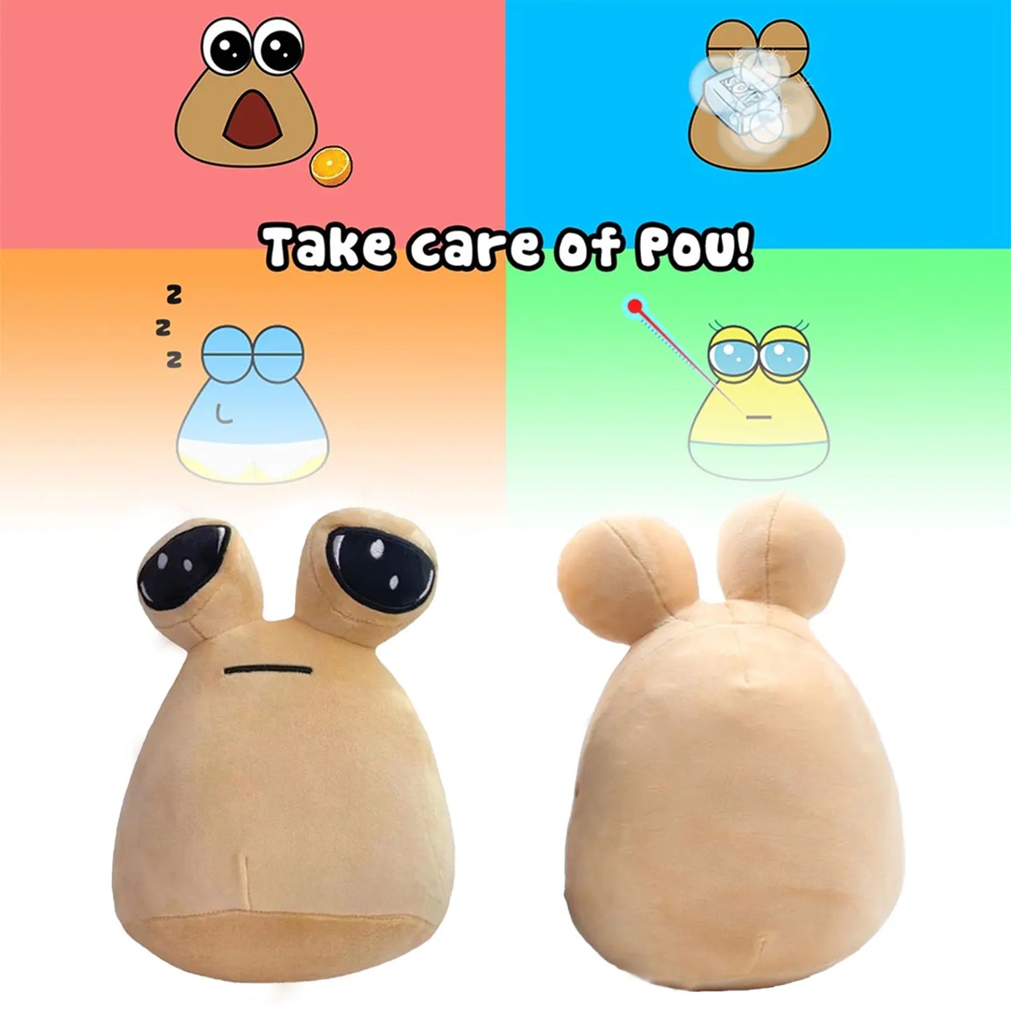 Jouet en peluche doux Alien - 17-22 cm (7,6-8,6 pouces) Coussin câlin pour enfants, parfait cadeau d'anniversaire et décoration intérieure nerdy