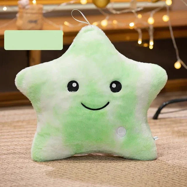 Lumière en peluche étoile LED - Coussin en étoile lumineux et doux, jouet en peluche pour enfants et décoration intérieure, parfait cadeau d'anniversaire