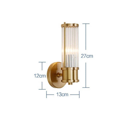 Appliques en laiton et cristal Art Déco pour salle de bain