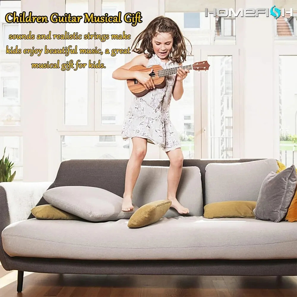 Jouet Ukulélé Éducatif pour Enfants - Guitare Amicale pour Enfants pour Apprentissage Musical, Design ABS Durable, Cadeau Unisexe pour Âges 3+ 35 cm (13,7 pouces)