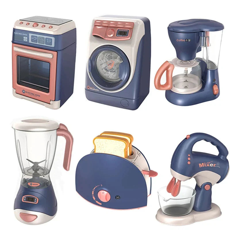 Jeu de rôle de cuisine - Aspirateur électrique, Presse-agrumes, Machine à laver et Jouets balayeurs à eau pour enfants