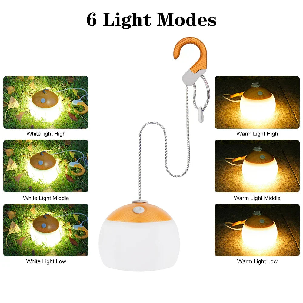 CampGlow - Lampe de camping rétro rechargeable avec USB