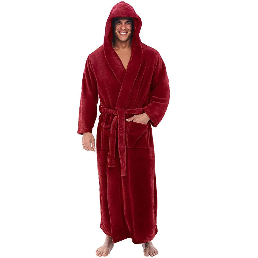 ChaudCocoon – Robe de Chambre Douillette à Capuche pour Homme