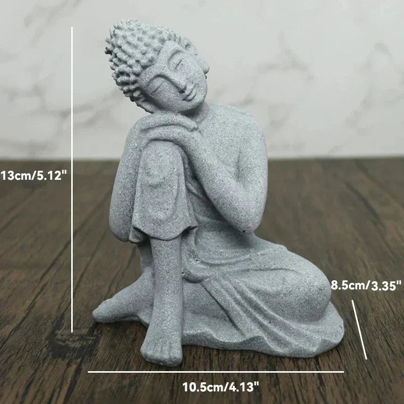 Floroux Ensemble de figurines Bouddha | Statues de moines méditatifs | Décoration de jardin Zen | Décoration de pleine conscience & Feng Shui pour la maison