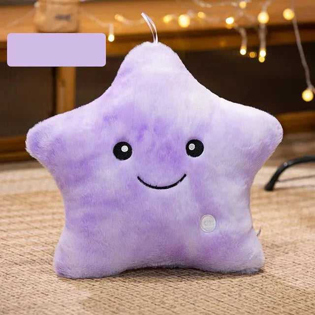 Lumière en peluche étoile LED - Coussin en étoile lumineux et doux, jouet en peluche pour enfants et décoration intérieure, parfait cadeau d'anniversaire