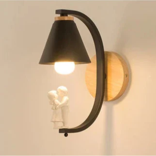Applique lumineuse ludique noire