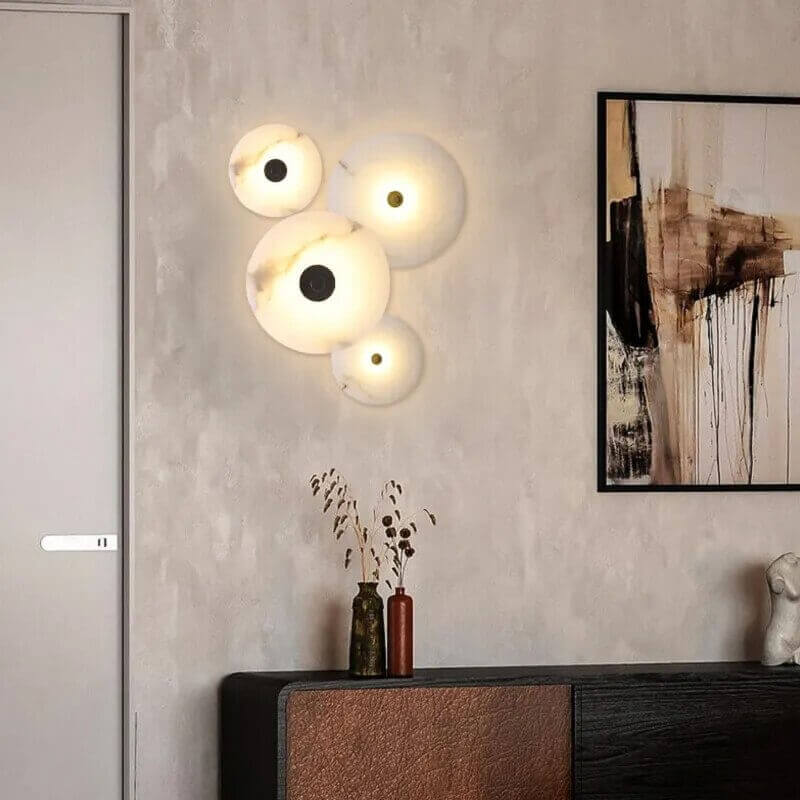 Applique en marbre luxueuse - élégance intemporelle pour les petits espaces