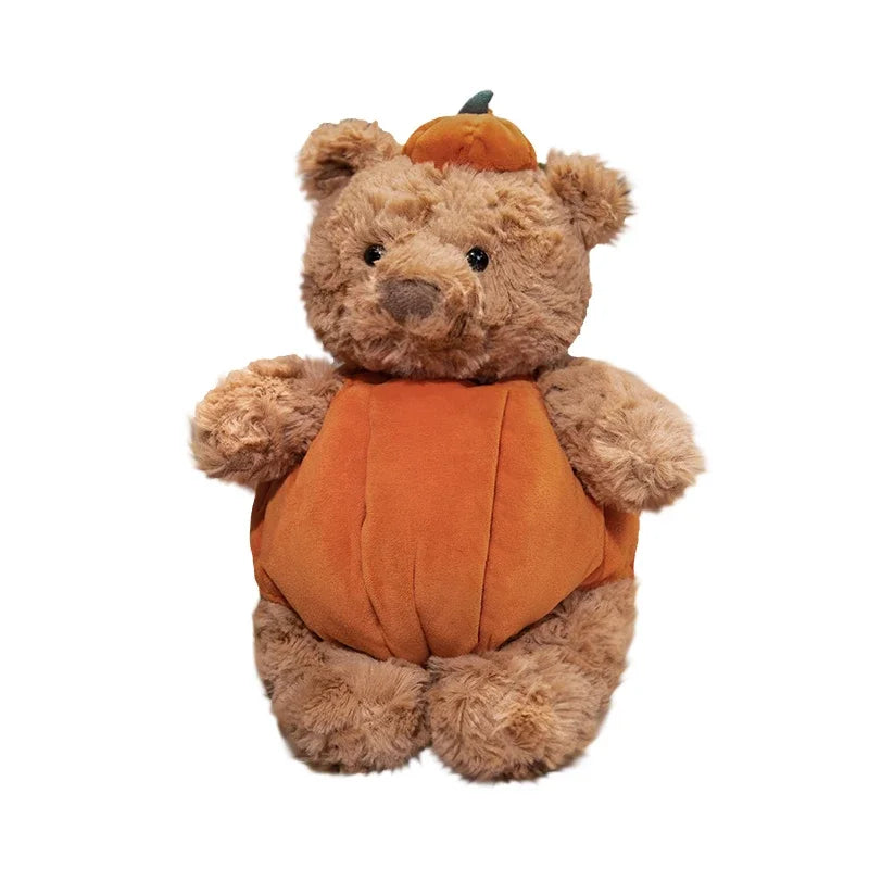 Floroux - Jouet en peluche mignon d'Halloween avec costume de citrouille amovible