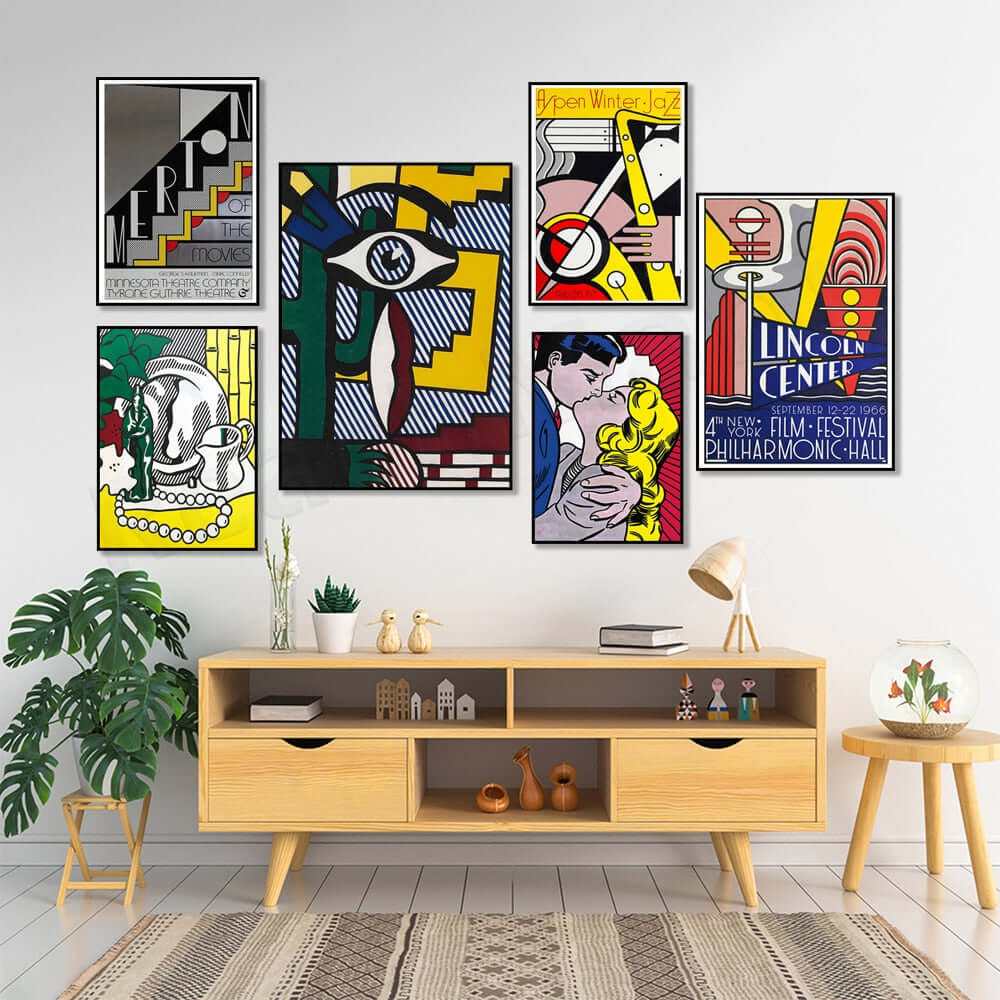 Affiche en toile en coton premium Pop Art de Lichtenstein