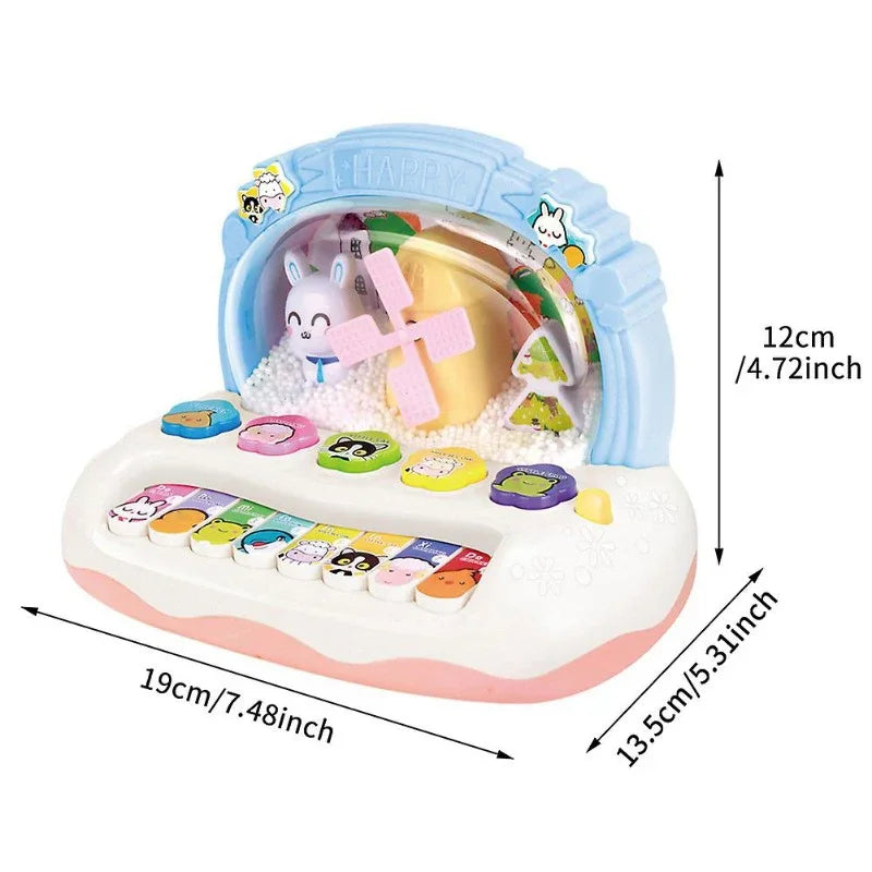 Piano électronique pour enfants avec sons d'animaux et lumières - Jouet musical éducatif pour les enfants de 3 ans et plus, parfait cadeau d'anniversaire