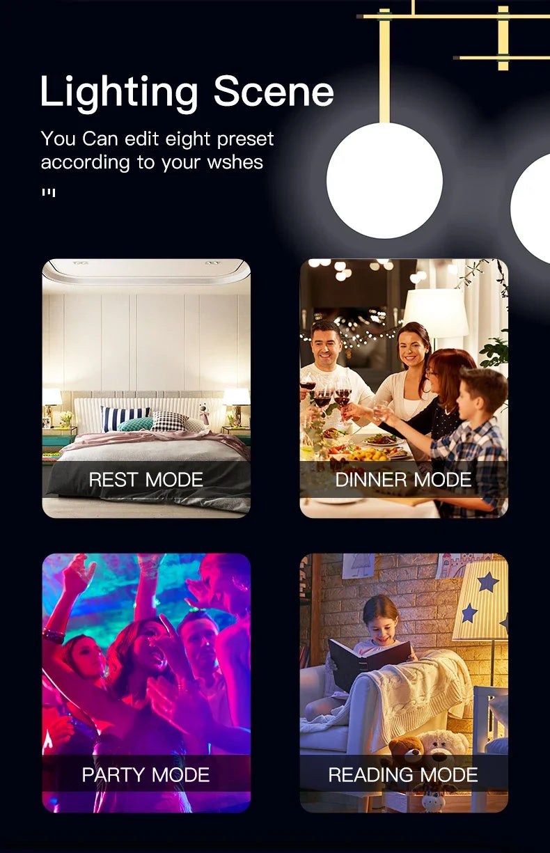 Ampoules LED sans fil Tuya Zigbee GU10 - RGB Dimmable Contrôle appareil WiFi via les applications SmartLife Google Alexa
