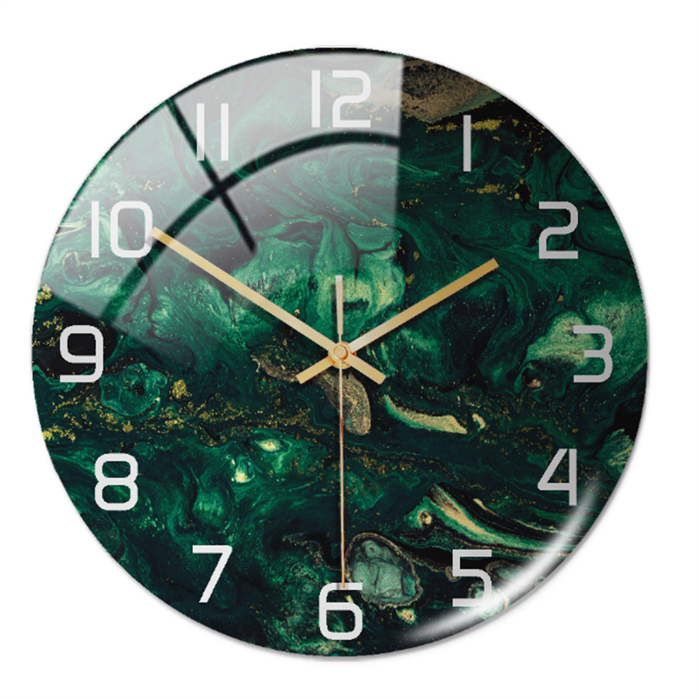 Montre murale en marbre stylé avec mécanisme silencieux