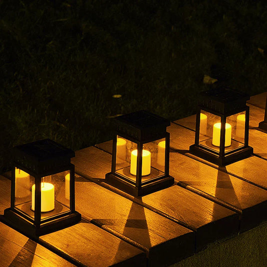 Floroux Vintage Solar Lanterns | Weather Resistant | Atmospheric Outdoor Lighting | Durable Decoration