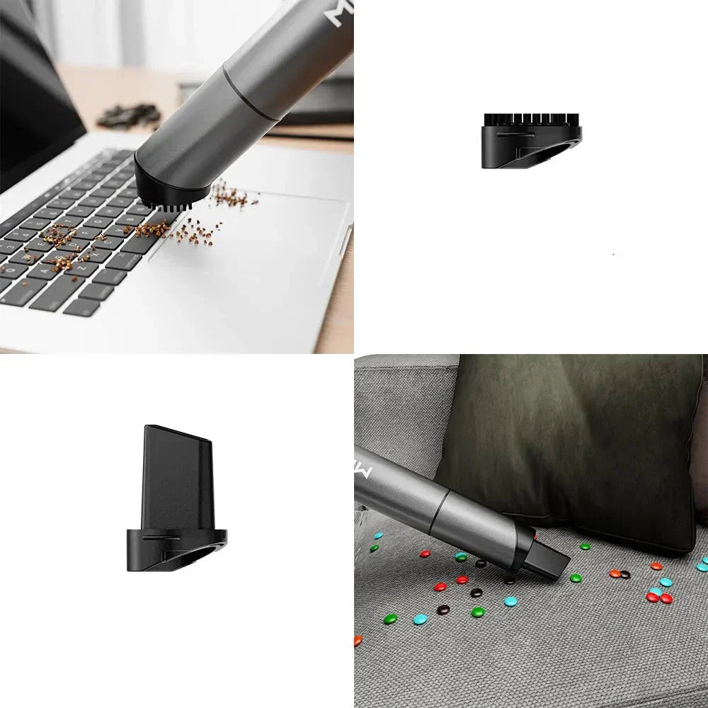 NettoyagePlus - Aspirateur Portable Sans Fil avec 3 Têtes d'Aspiration Rechargeable USB