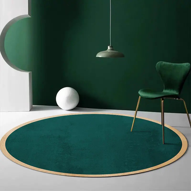 Tapis rond nordique – Tapis moderne et luxueux pour salon, chambre et balcon
