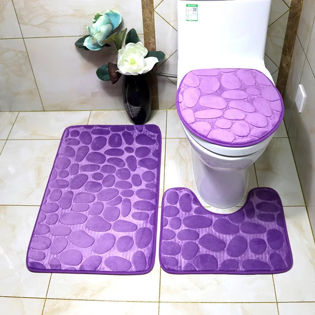 Floroux - Ensemble de tapis de bain absorbants