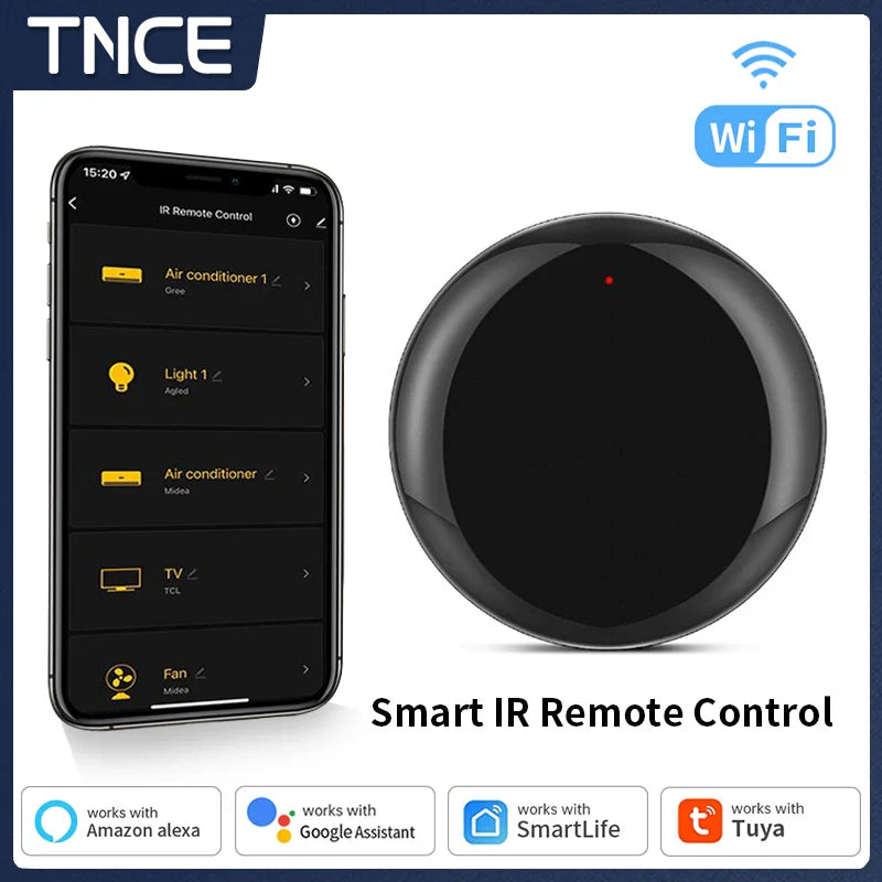 Télécommande d'appareil IR sans fil Tuya Smart - Contrôle WiFi via les applications SmartLife Google Alexa