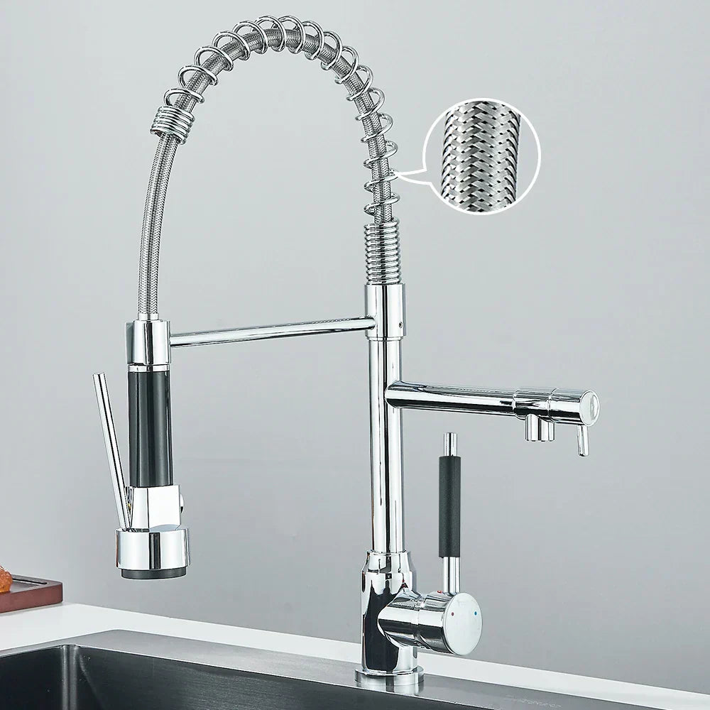 HydroFlex – Robinet de cuisine moderne avec double sortie