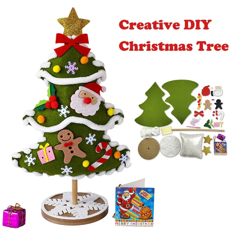 Kits de bricolage DIY pour l'arbre de Noël des enfants - Décorations faites à la main amusantes et jouets en puzzle pour les cadeaux de vacances
