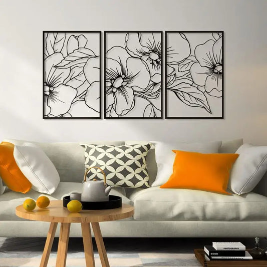 Art mural floral en ligne simple