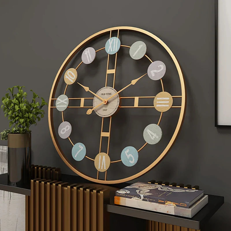 Floroux | Horloge murale vintage grande