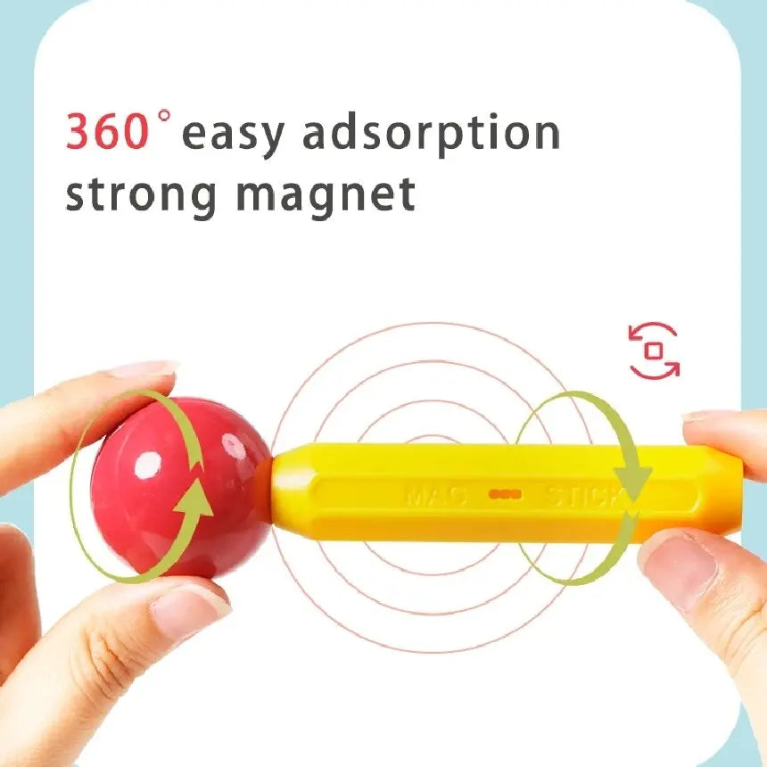 Ensemble de Blocs de Construction Magnétiques - Jouet Éducatif pour Enfants avec Bâtons et Boules Magnétiques pour un Jeu Créatif, Cadeau Idéal pour Garçons et Filles