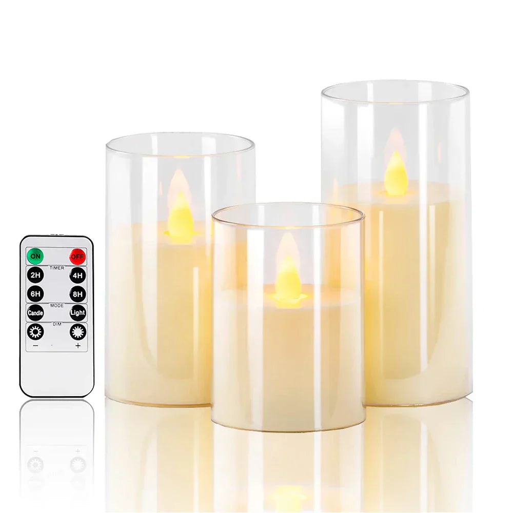 Candleset Lux – Ensemble de bougies LED vacillantes pour décoration