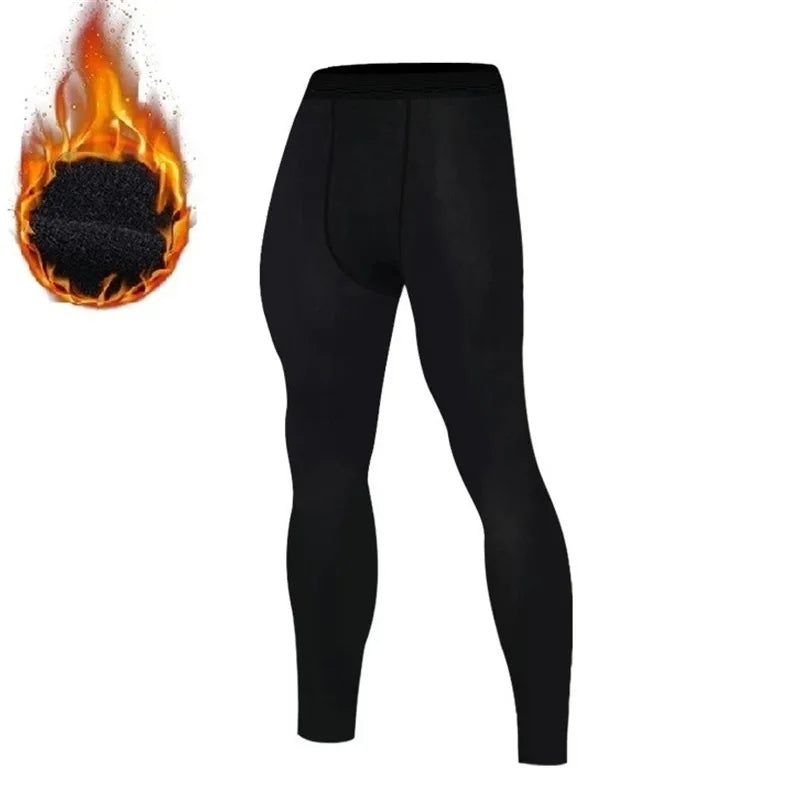 T-shirts de compression en polaire thermique pour hommes pour les sports d'hiver - Vêtements de fitness légers et évacuant l'humidité