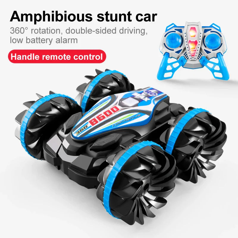 Voiture de stunt RC tout-terrain - flip double face, lumière de roue en drift, jouet d'extérieur pour garçons
