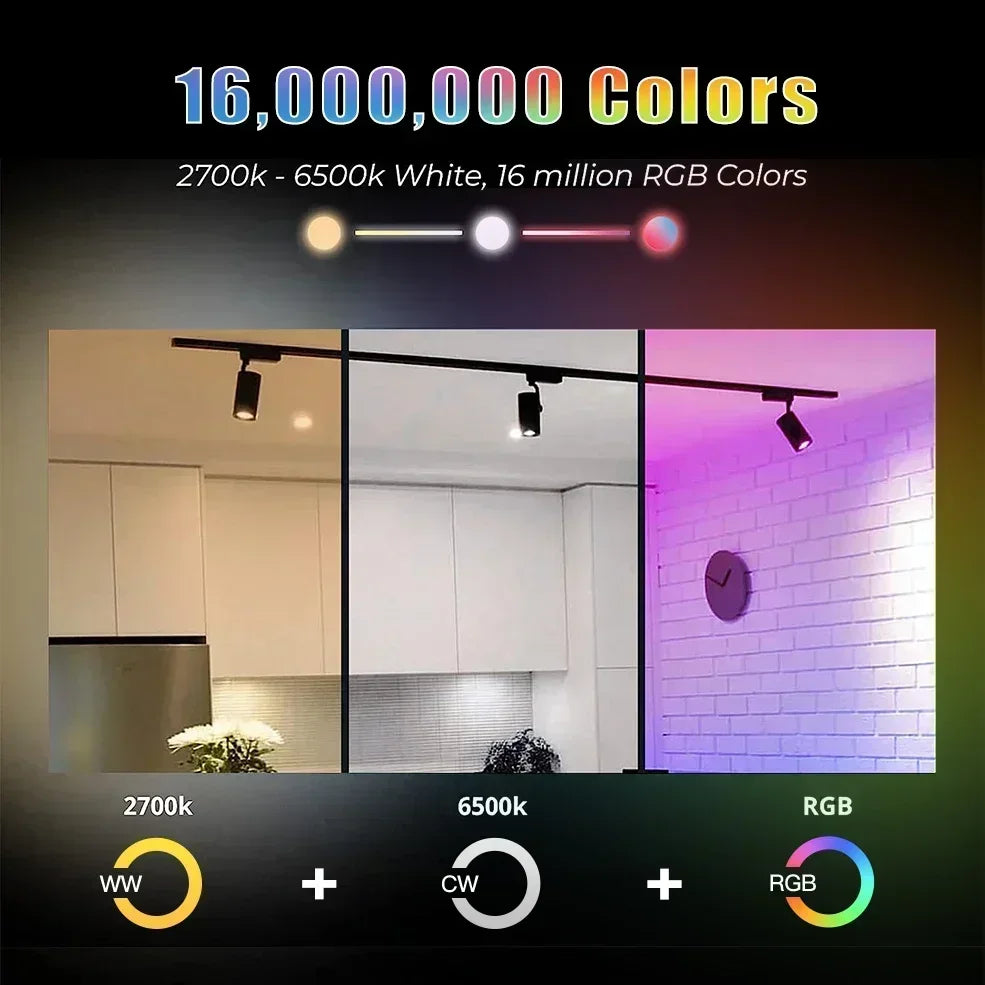 Ampoules LED sans fil Tuya Zigbee GU10 - RGB Dimmable Contrôle appareil WiFi via les applications SmartLife Google Alexa