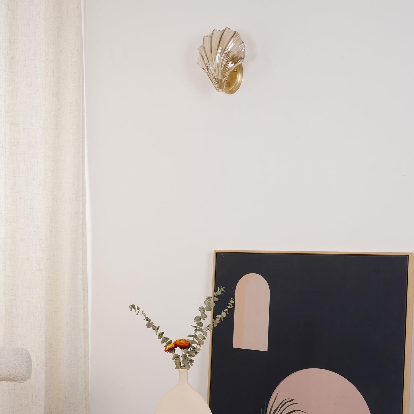 Floroux | Applique murale élégante en forme de coquille