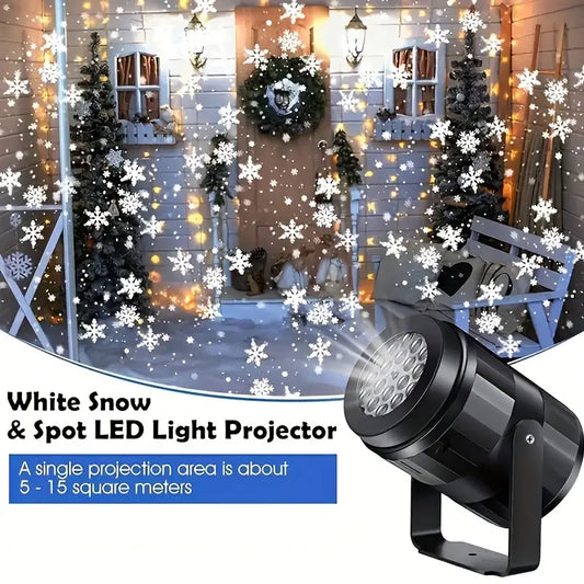 Floroux Christmas Projector | Snowflake Light Show | Indoor and Outdoor Festive Lighting